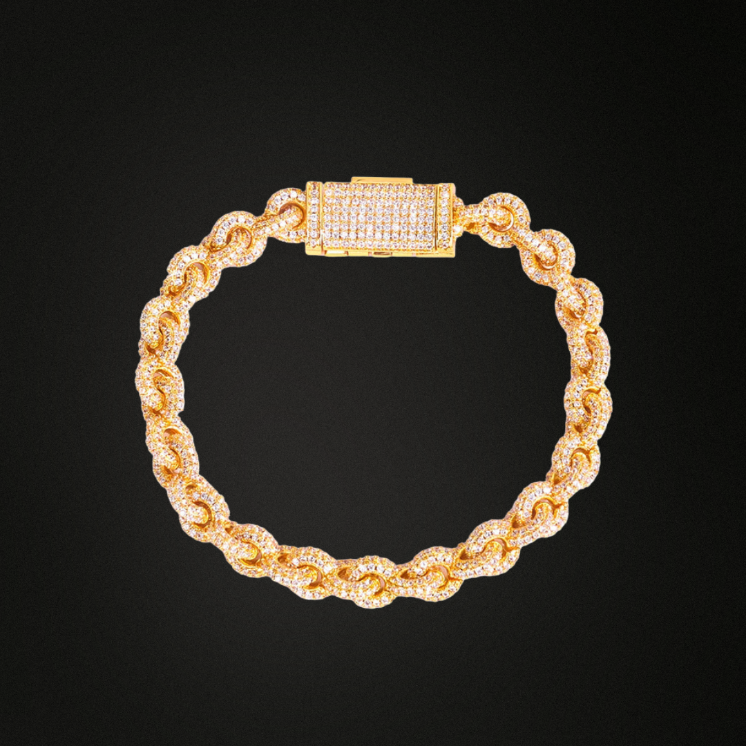 Cross Link Moissanite Bracelet