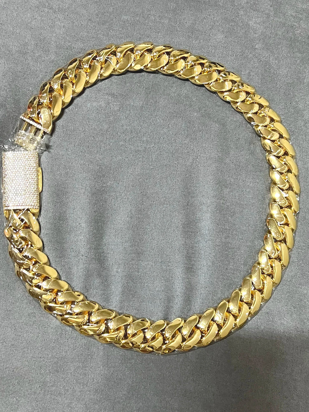 18K Gold Plated Luxury Hip Hop Cuban Link Chain Necklace for Men Wholesale Custom Logo