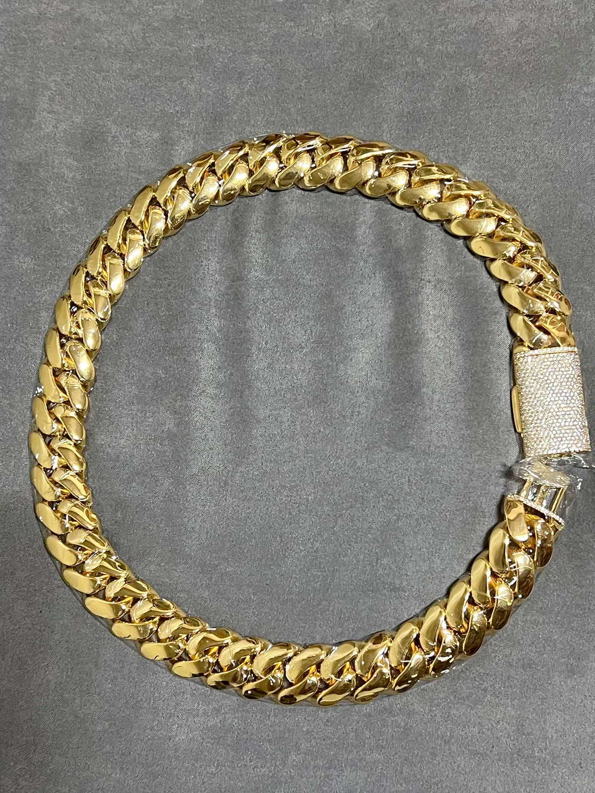 18K Gold Plated Luxury Hip Hop Cuban Link Chain Necklace for Men Wholesale Custom Logo